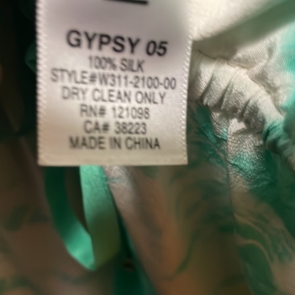 Gypsy 05 Sarah V Bottom Silk Cami Maxi Dress-Water Rush Turquoise Green … - Picture 7 of 7